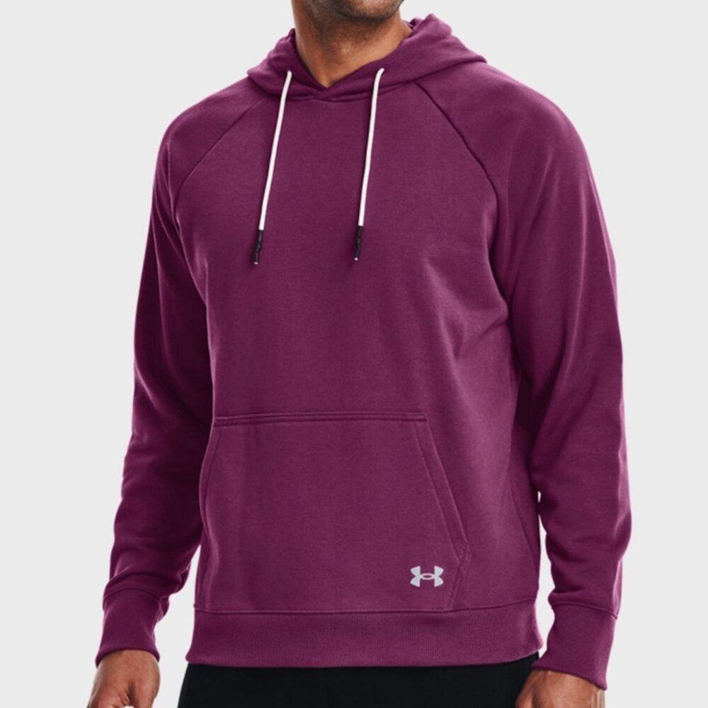Under Armour UA BTG Terry Hoodie Men's Purple Hooded Sweatshirt Size XL